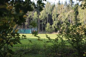 Ankunft am Sportplatz