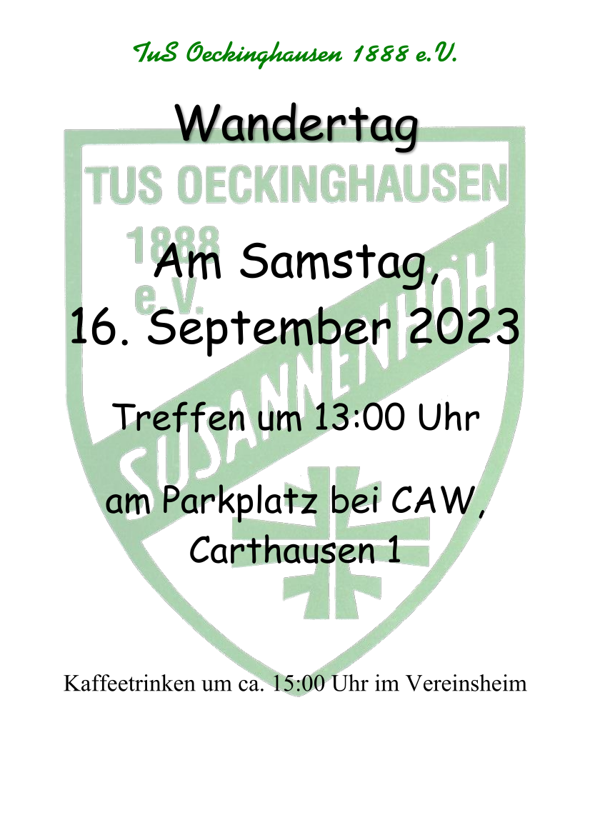 Wandertag, 16. September 2023